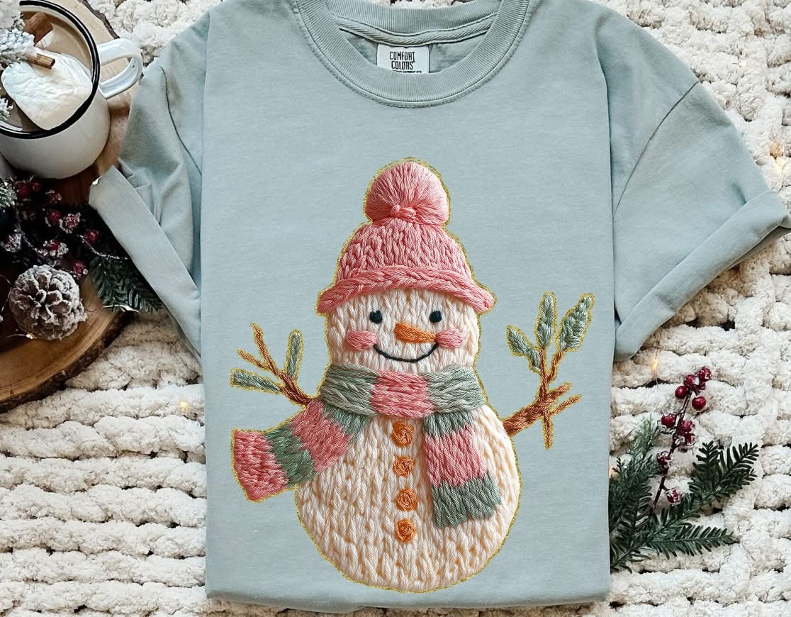 French Knot Snowman