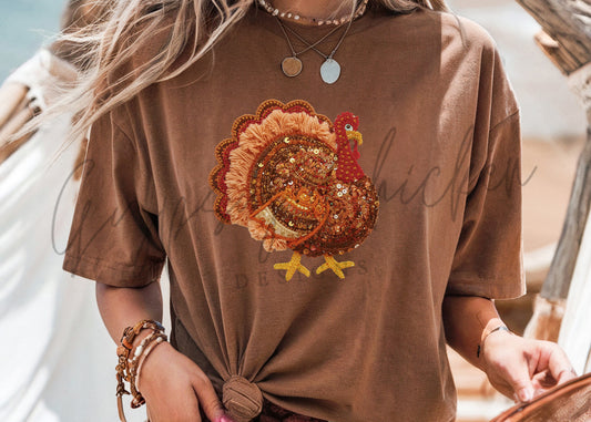 Faux Sequin Turkey